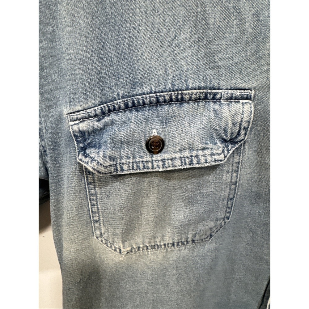 Wolverine Men's Distressed Lined Jean‎ Jacket Shirt Size: Fits Like A L Or XL - Picture 5 of 16